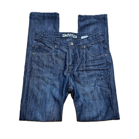 DKNY Greenwich Slim Dark Wash Jeans Boys size 12 - Picture 1 of 4